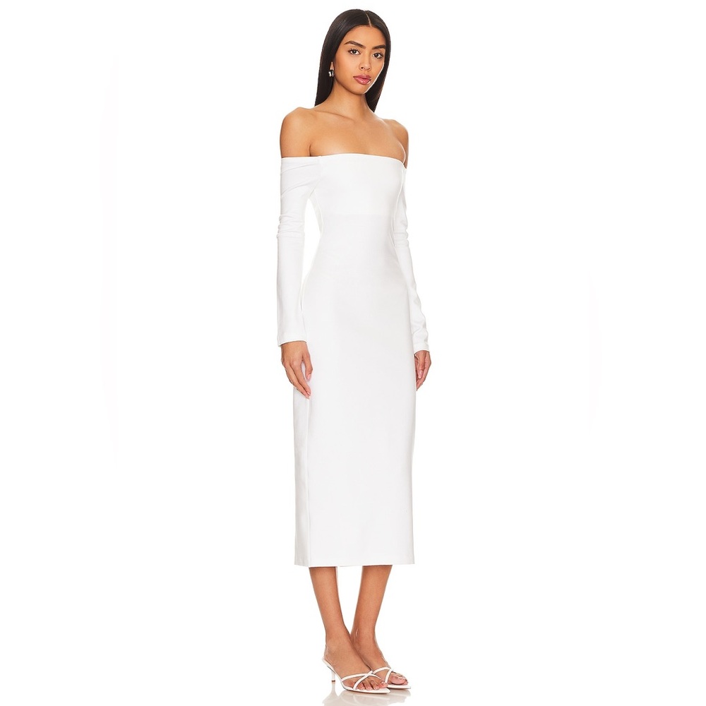 Enza Costa Off-shoulder Ankle Dress in Off White
